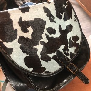 Over the shoulder cowhide bag